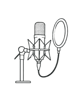 Studio microphone with pop filter