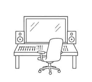 Recording studio desk